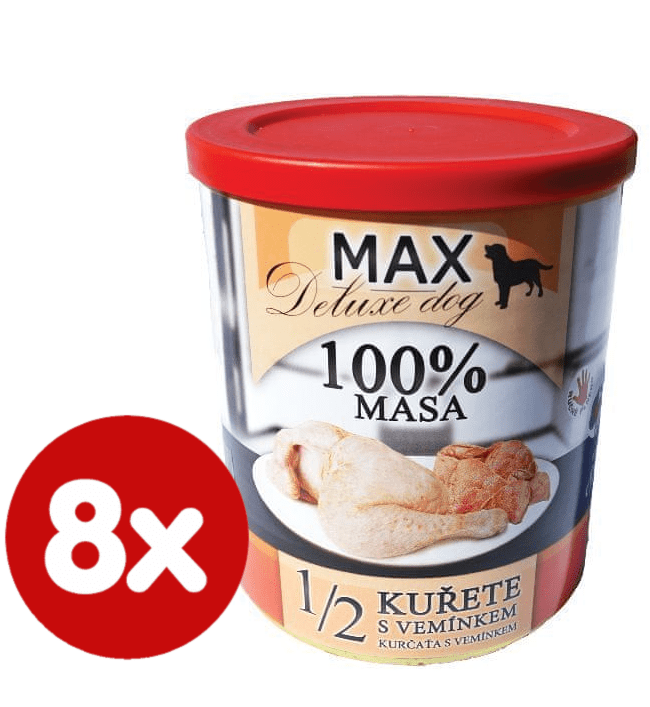 FALCO MAX deluxe 1/2 kuřete s vemínkem 8x800 g