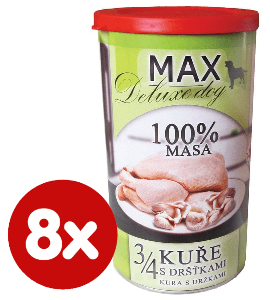 FALCO MAX deluxe 3/4 kuřete s dršťkami 8x1200 g