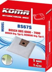KOMA BS67S - Sáčky do vysavače Bosch Typ G textilní, 5ks