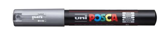 UNI Mitsubishi Penci Popisovač "Posca PC-1M", stříbrná, 0,7 - 1,0 mm, 1 ks