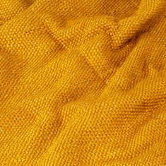 Greatstore Přehoz lurex 220 x 250 cm hořčicově žlutý
