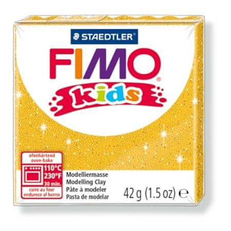 FIMO Modelovací hmota FIMO kids 8030 42 g zlatá se třyptkami, 8030-112