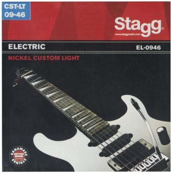 Stagg EL-0946, sada strun pro elektrickou kytaru, Custom light