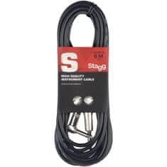 Stagg SGC6PL DL, kabel JACK/JACK rohový, 6m