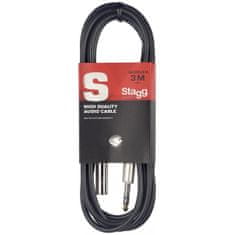 Stagg SAC3PSJS DL, kabel JACK/JACK zásuvka, 3m