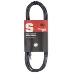 Stagg SAC3MPS, kabel stereo mini JACK/stereo mini JACK, 3m