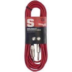 Stagg SGC6DL CRD, kabel JACK/JACK, 6 m, červený