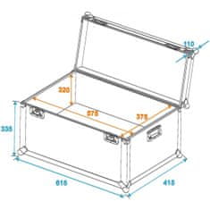 Roadinger Univerzální transportní Case, 600 x 400 x 430 mm, 7 mm