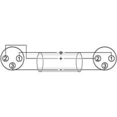 Omnitronic propojovací kabel XLR samice / XLR samice, 0,2 m