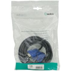 AV:link kabel 1x VGA samec - 1x VGA samec, 5m