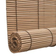 Vidaxl Hnědá bambusová roleta 140 x 160 cm