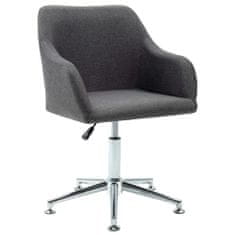 Vidaxl Otočná kancelářská židle, tmavě šedá, látka