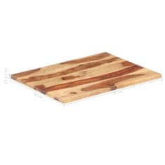 Greatstore Stolní deska masivní sheeshamové dřevo 25–27 mm 60 x 70 cm