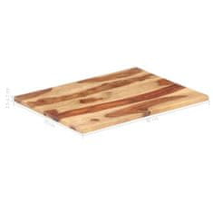 Greatstore Stolní deska masivní sheeshamové dřevo 25–27 mm 70 x 90 cm