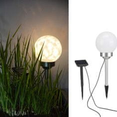 Greatstore HI Solární kulová zahradní lampa LED, otočná, 15 cm