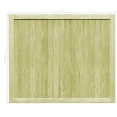 Greatstore Zahradní brána 2křídlá impregnovaná borovice 300 x 125 cm