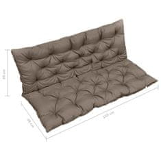 Greatstore Poduška pro závěsné houpací křeslo taupe 120 cm textil