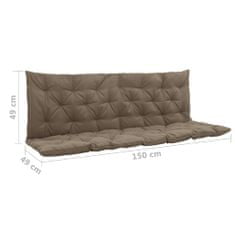 Greatstore Poduška pro závěsné houpací křeslo taupe 150 cm textil