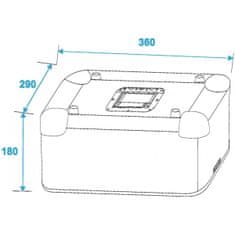 Roadinger LP case ALU 50/50, kulaté rohy, tmavě modrý