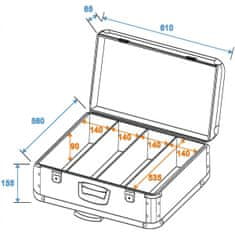 Omnitronic CD Case černý s kolečky, 200 CD