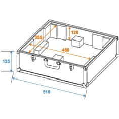 Roadinger Gramo Case S, přepravní gramofonní kufr černý