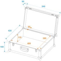 Roadinger univerzální Case Tour Pro 54x42x25cm, černý