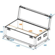 Roadinger Univerzální Case Profi 100x40x40cm s kolečky