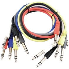 Omnitronic Patchcord kabel Jack 6,3 stereo 6ks, 90cm