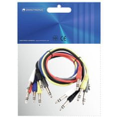 Omnitronic Patchcord kabel Jack 6,3 stereo 6ks, 90cm