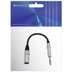 Omnitronic propojovací kabel XLR samec/Jack 6,3 stereo, 20 cm, černý