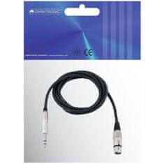 Omnitronic Adaptační kabel XLR(F)/Jack stereo 0,9m bk