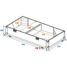 Roadinger Transportní case pro 2x PAS-215 s kolečky