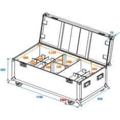 Roadinger Transportní case pro 8x ML-56/ML-64