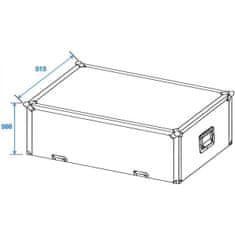 Roadinger Transportní case pro 2x PAS-215 s kolečky