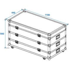 Roadinger Transportní case pro 3x 4 LED Bar velikost L