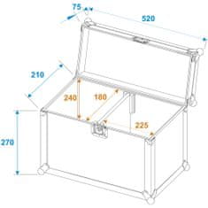 Roadinger Transportní Case pro 2x LED PFE-50 1x50W COB