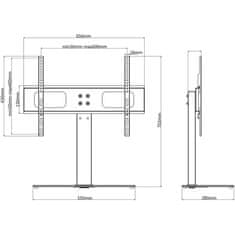 Greatstore TV držák se základnou 600 x 400 mm 32" - 70"