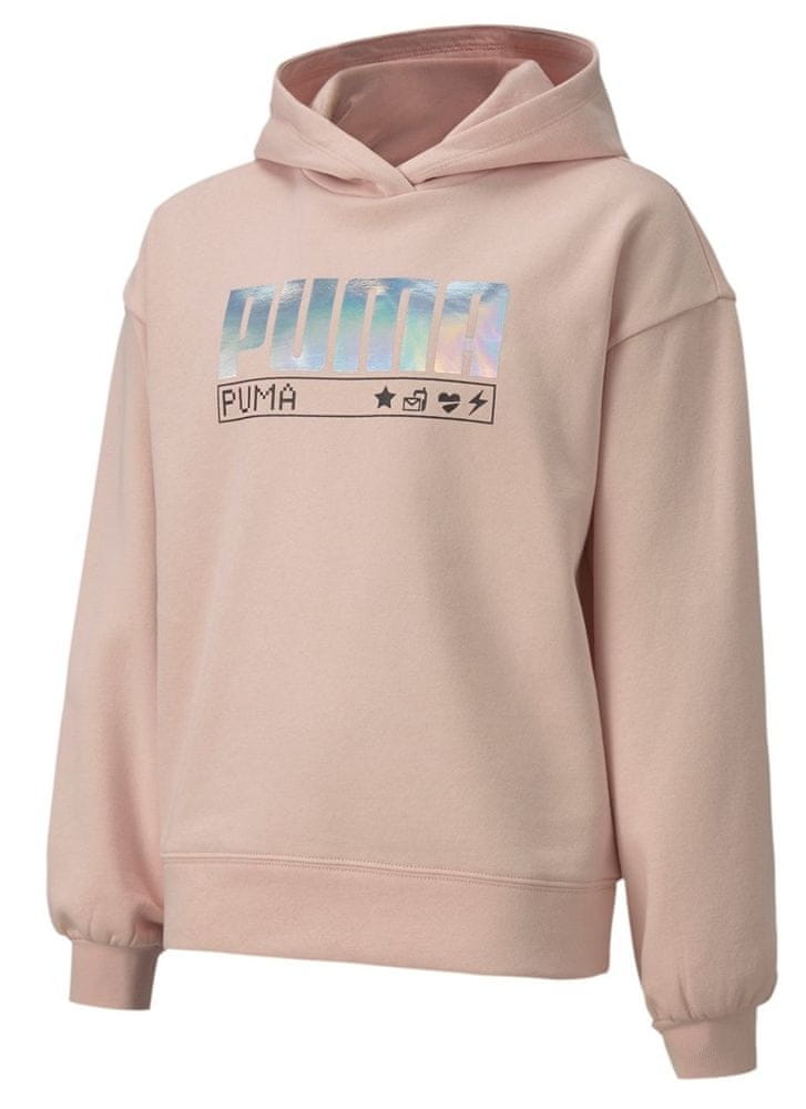 Puma dívčí mikina Alpha Hoodie FL G 110 růžová