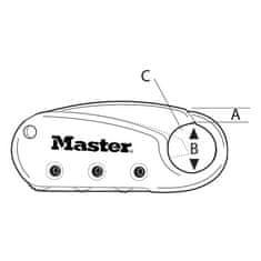 MasterLock 1551EURDBLK Karabina s navíjecím kabelem 