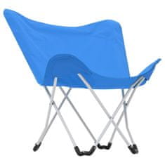 Greatstore Motýlí kempingové židle 2 ks skládací modré