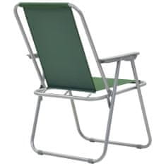Greatstore Skládací kempingové židle 2 ks 52 x 59 x 80 cm zelené
