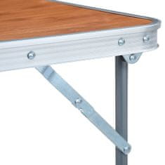 Greatstore Skládací kempingový stůl hliník 180 x 60 cm