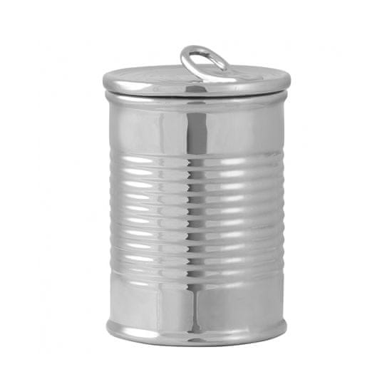 Invotis Dóza Tin Can, keramika, v.15 cm, chrom