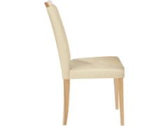 Danish Style Jídelní židle Reve (SET 2 ks), krémová / přírodní dřevo