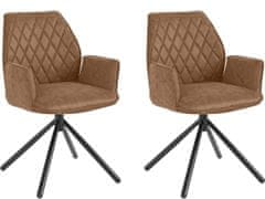Danish Style Jídelní židle Pabla (SET 2 ks), koňaková