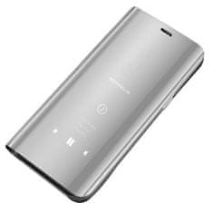 MG Clear View knížkové pouzdro na Samsung Galaxy S10 Lite, stříbrné