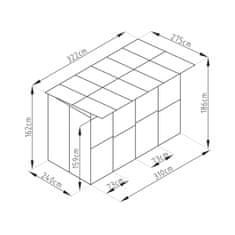 G21 Kotec pro psa G21 KEN 886 - 322 x 275 cm, dvoumístný, šedý