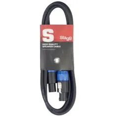 Stagg SSP15SS25, reproduktorový kabel Speakon - Speakon zástrčka, 15m