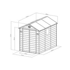G21 Zahradní domek G21 PAH 523 - 188 x 278 cm, plastový, béžový