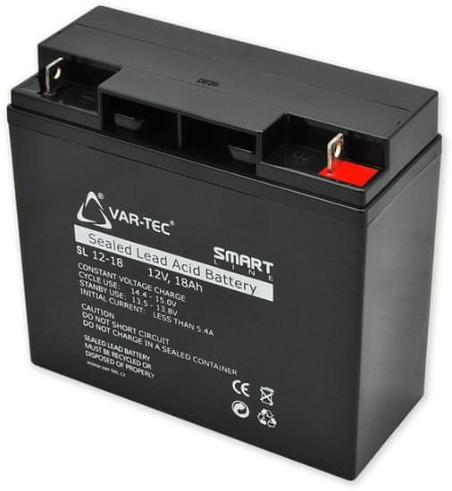 VAR-TEC AKKU SMART 12V/18Ah - zálohování EZS, životnost 3-5 let